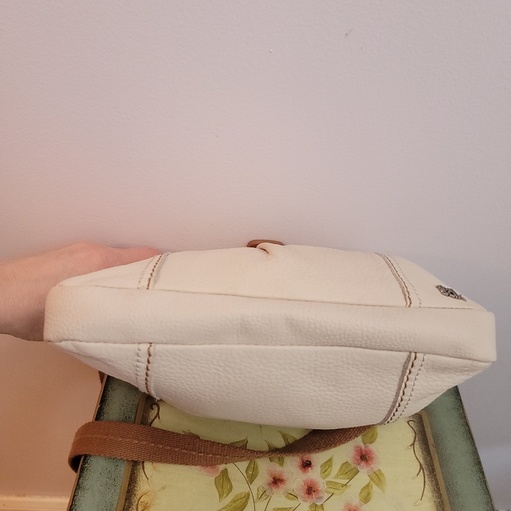 The Sak Kendra Cream/Tan / Light Blue Pebble Leather Crossbody - Picture 5 of 6